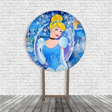 Imagem de Capas Painel Redondo Painel Cinderela Sapatinho de Cristal - Genérica