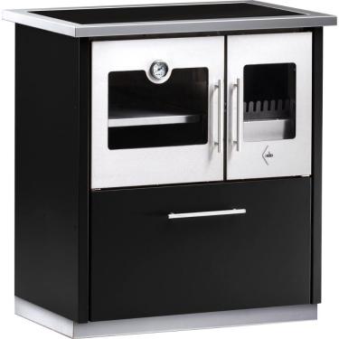 Imagem de Fogao a Lenha HMD Trento Preto com Chapa Vitrocerâmica SE