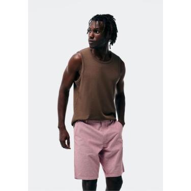 Imagem de Bermuda Masculina Em Sarja Chino - Hering, 042, Rosa