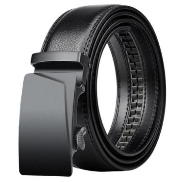 Imagem de Cinto Masculino plus Size 105-170cm Com Fivela Automática Em Couro Gen