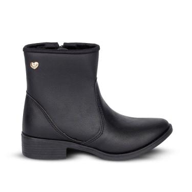 Imagem de Bota Infantil Menina Kidy Montaria Coturno Preto Cano Alto Casual Confortável Leve Anat...