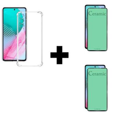 Imagem de 2UN Película Cerâmica 9D + 1UN Capa Capinha Anti Impacto Para Samsung 