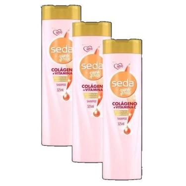 Imagem de 3 Shampoo Seda by Niina Secrets Colágeno + Vitamina C 325ML