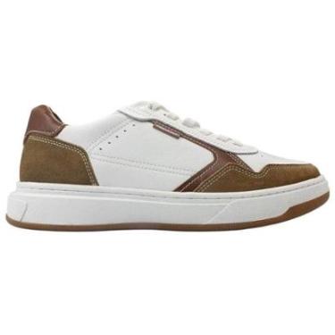 Imagem de Tênis Pegada Couro Masculino - Branco 44-Masculino