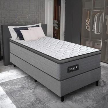 Imagem de Cama Box Conjugado Solteiro com Colchão (88x68x188) Texas Gazin CR3532