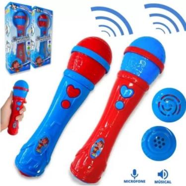Imagem de Microfone Infantil Brinquedo Sai a Voz e Musical Cantor Rock - BBLK, M