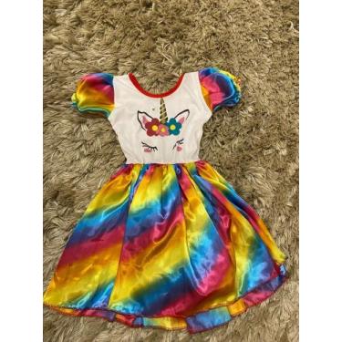 Imagem de Fantasia infantil unicórnio vestido com tiara - Mm