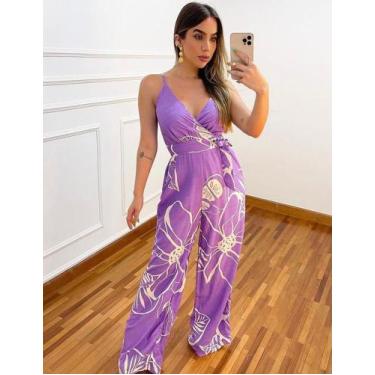 Imagem de Macacão roxo estampando - Bruna