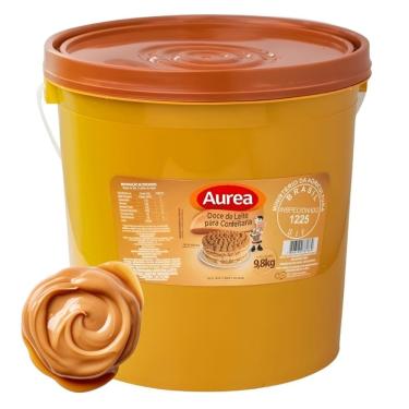 Imagem de Doce de Leite Para Confeitaria Balde 9,8 KG Recheio Sobremesa Aurea