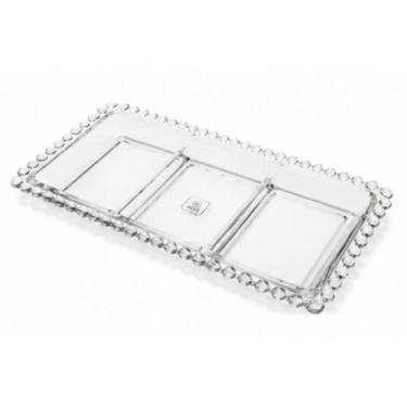 Imagem de Petisqueira de Cristal com 3 Divisões 30x13x3cm - Wolf - Wolff