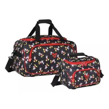 Imagem de Bolsa Sacola Viagem Transversal E Frasqueira Mickey Mouse - Disney, Pr