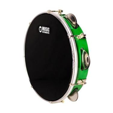 Imagem de Pandeiro Abs Verde 10" Pele Poly Preta Phx