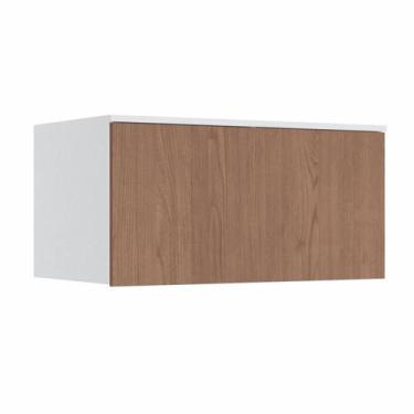 Imagem de Módulo Aéreo 1 Porta Basculante Requinte+ 100% MDF Branco/Line/Macadâm