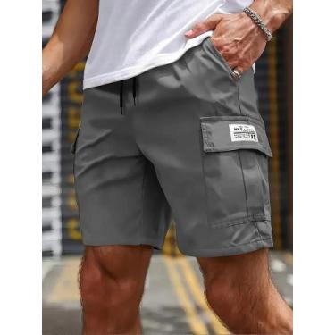 Imagem de Bermudas Masculinas Casuais Com Bolsos Grandes, Corte Solto, Esportiva