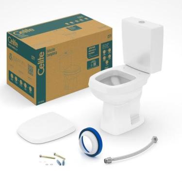 Imagem de Kit de Bacia com Caixa Acoplada 3/6L e Itens de Instalação City Celite