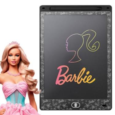 Imagem de Lousa Mágica LED tablet preta barbie LCD infantil educativa qualidade 