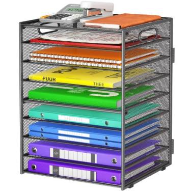 Imagem de Organizador de Papéis Cawukege com 9 Níveis em Metal para Mesa 32x23x4