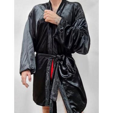 Imagem de Kimono de Veludo Preto - Tamanhos PP a GG - Meijor, G