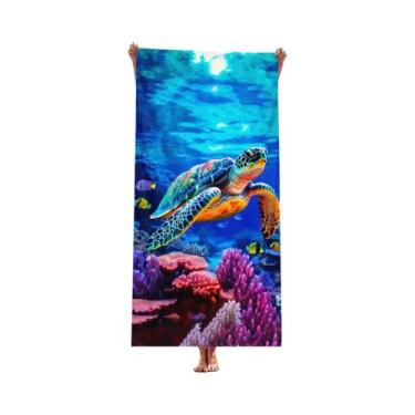 Imagem de Toalha De Natação Absorvente De Secagem Rápida Com Estampa De Tartarug