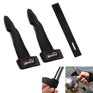 Imagem de Protetor de dedo de pesca profissional 2 unidades Luvas de pesca de dedo único Luvas de pesca antiderrapante Luvas de pesca de dedo indicador Luvas de dedo elásticas com cinto de vara de pesca -Preto