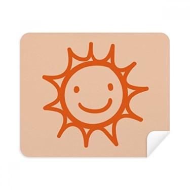 Imagem de Pintura à mão laranja Sun SLE pano de limpeza limpador de tela 2 peças tecido de camurça