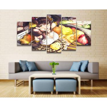 Imagem de Quadro Decorativos Kimono Akagi com 5 peças 130x65 1