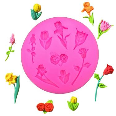 Imagem de Molde De Silicone Mini Rosas