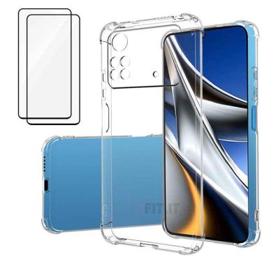 Imagem de Capinha Poco X4 Pro Anti Quedas + Película 3D Vidro Temperado