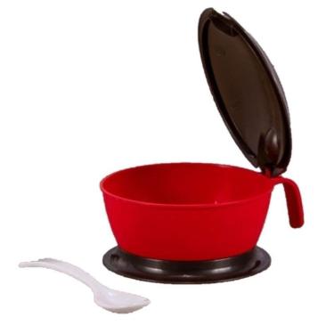 Imagem de Açucareiro Com Colher 300Ml Plasutil - Vermelho