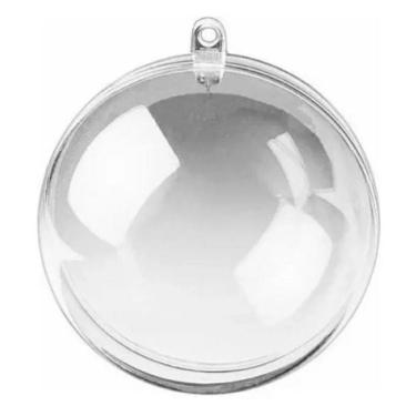 Imagem de Esfera Bola Acrílica Transparente Desmontável 6,5 Com 30Un