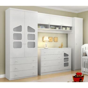 Imagem de Quarto Infantil Modulado com Cômoda Sapateira com 04 Gavetas Eloísa - Phoenix Baby