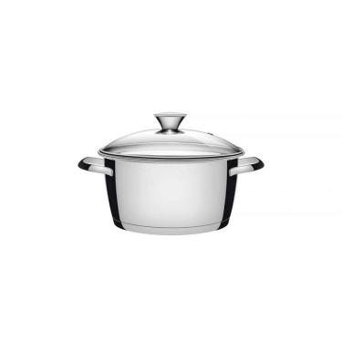 Imagem de Caçarola Funda Tramontina Allegra em Aço Inox com Fundo Triplo e Tampa de Vidro 18 cm 2,2 L Tramontina