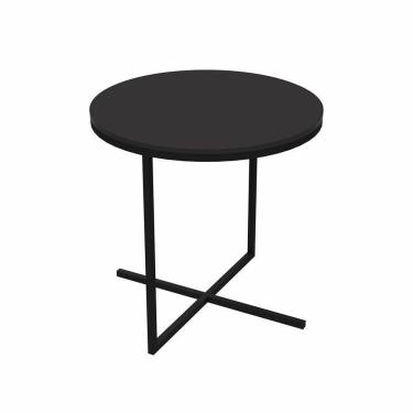 Imagem de Mesa de Centro Volpi Preto Base Metálica Preto 46cm