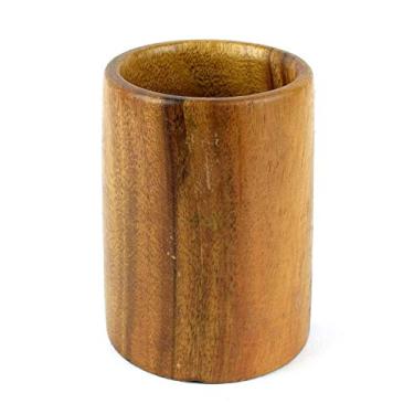 Imagem de Suporte de utensílios de cozinha de madeira UPIT para colheres de palha de espátula, acessórios, armazenamento de utensílios, 10 x 15 cm