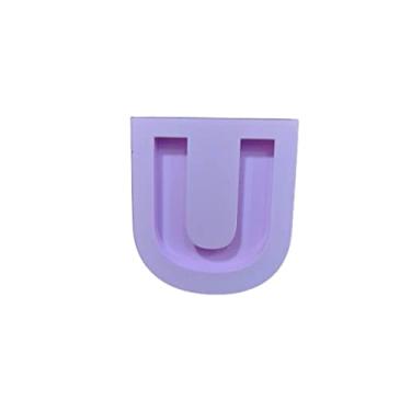 Imagem de Confeitaria dos Moldes, R184 Molde de silicone letra U resina decorar