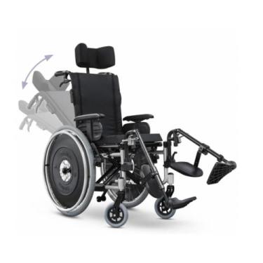 Imagem de Cadeira De Rodas Manual Dobrável Em Alumínio Modelo Avd Reclinável - O
