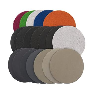 Imagem de SHENGANG 100 peças 3 polegadas 75mm à prova d'água discos de lixar gancho laço carboneto de silício lixa molhada/seca 60-10000 grão para polimento de moagem, 800