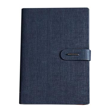 Imagem de SEIWEI A5 Fichário de couro PU caderno com 6 furos 100 folhas de papel para alvar bolsos para cartões e porta-canetas, escritório, escola, artigos de papelaria