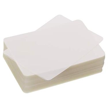 Imagem de ONLYKXY 150 peças brancas 6,3 x 9,5 polegadas transparentes universais folhas de laminação térmica bolsas premium para máquina laminadora arquivos de papel fotográfico cartão imagem material de escritório