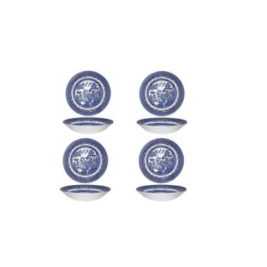 Imagem de Churchill Tigela de Coupe Blue Willow 20,32 cm, conjunto de 4, feita na Inglaterra