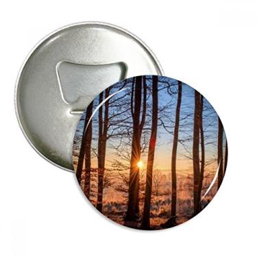 Imagem de Ciência Florestal Escura Natureza Cenário Abridor de Garrafas Imã de Geladeira Emblema Multifuncional