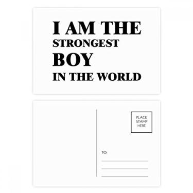 Imagem de I AmThe Strongest Boy Conjunto de cartão postal de aniversário cartão de agradecimento