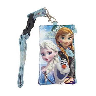 Imagem de Nova carteira com cordão de identificação da Elsa Frozen azul bebê da Disney perfeita para a Disneylândia