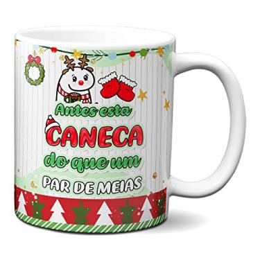 Imagem de Caneca Flork de Natal Frase Antes Isso Que Um Par de Meias (Branca)