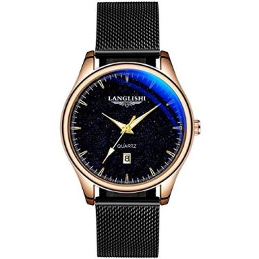 Imagem de Relógio de Pulso Masculino Langlishi de Aço Inoxidável À Prova D'Água Luxuoso Moda Esporte (C3)