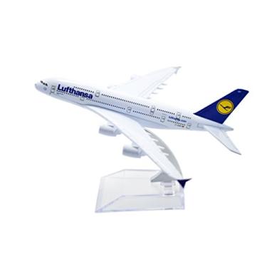 Imagem de Avião Aircraft Airbus A380 Maquete Lufthansa Escala 1:450 Modelo Metal Expositor Top