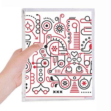 Imagem de Caderno de anotações Graffiti Street abstrato vermelho branco folha solta diário recarregável