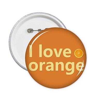 Imagem de I Love Fruit Orange Art Deco Gift Fashion Pins Emblema Emblema Acessório Decoração 5 peças