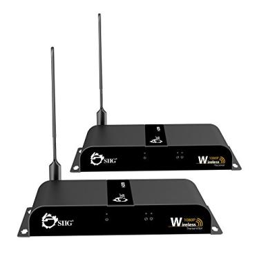 Imagem de SIIG Kit extensor HDMI sem fio 1080P com controle remoto IR - 165 pés (50 m) HDMI 1,3 HDCP 1,2-2,4 Ghz Sinal - Montável na parede - Versão 2.0 com antena de extensão Wi-Fi