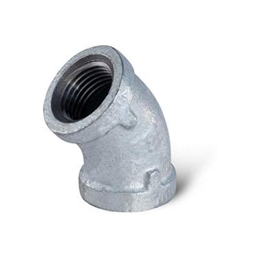 Imagem de SUPPLY GIANT HNGG0200 Cotovelo de ferro maleável galvanizado de 45 graus para altas pressões, 5 cm